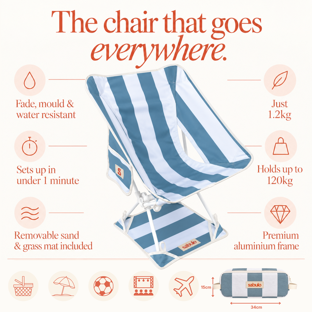 The Sabulo Replay Chair - Sky Stripes